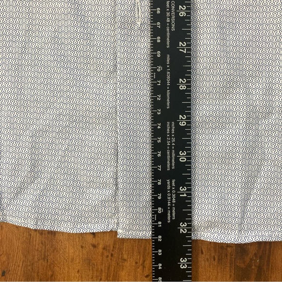 Tom Baine Performance Slim Fit Shirt 4 Way Stretch Wrinkle Free Flip Cuff 2XL - Picture 10 of 10